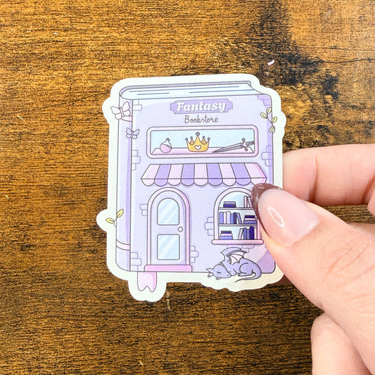 Fantasy Bookstore Book Vinyl Sticker 2.5"