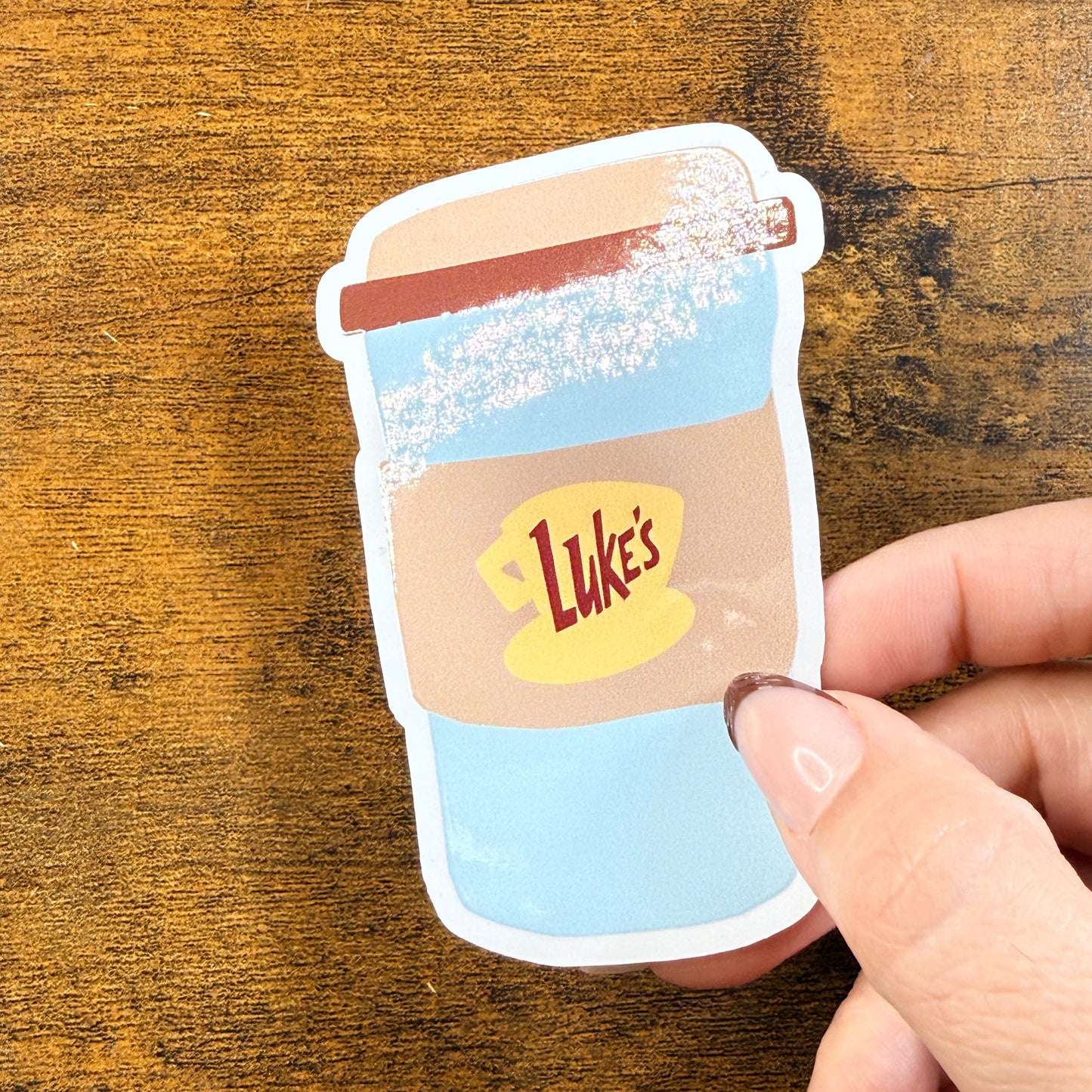 Lukes To Go White Vinyl Sticker 4"