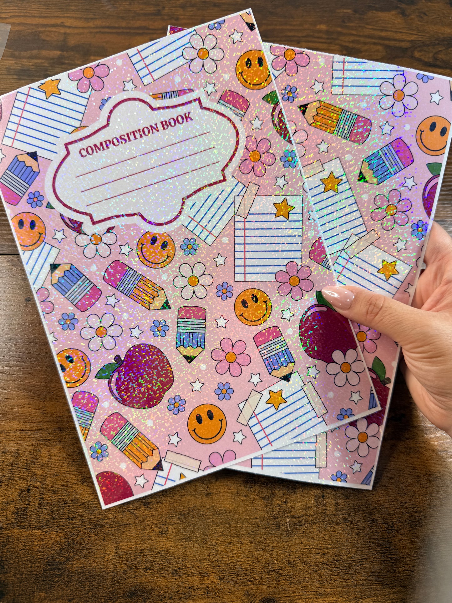 School Stuff Holographic Notebook Cover