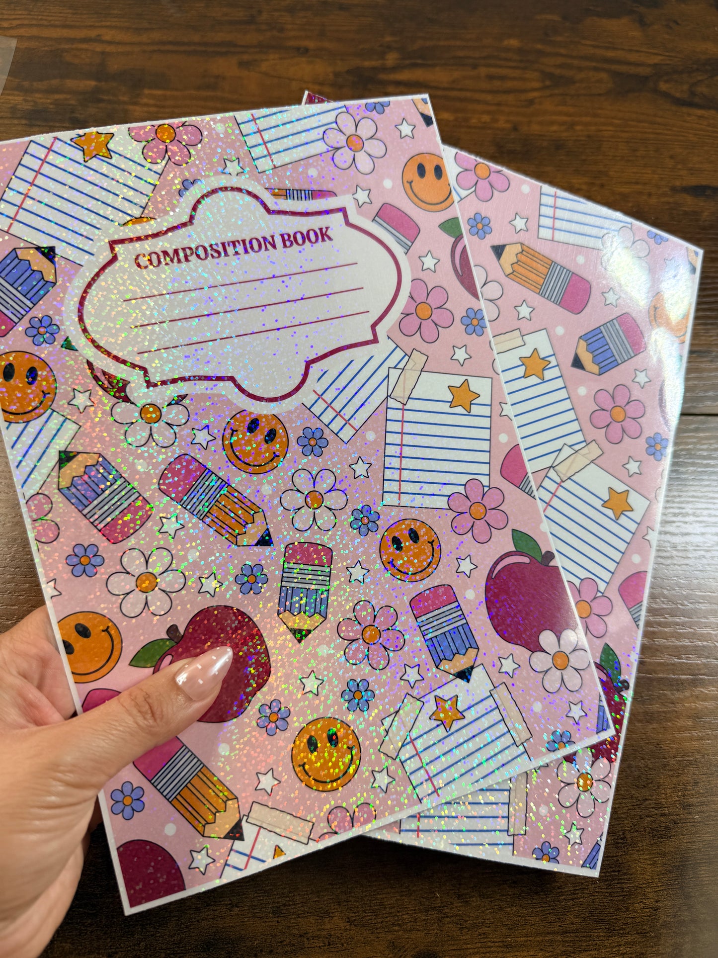 School Stuff Holographic Notebook Cover