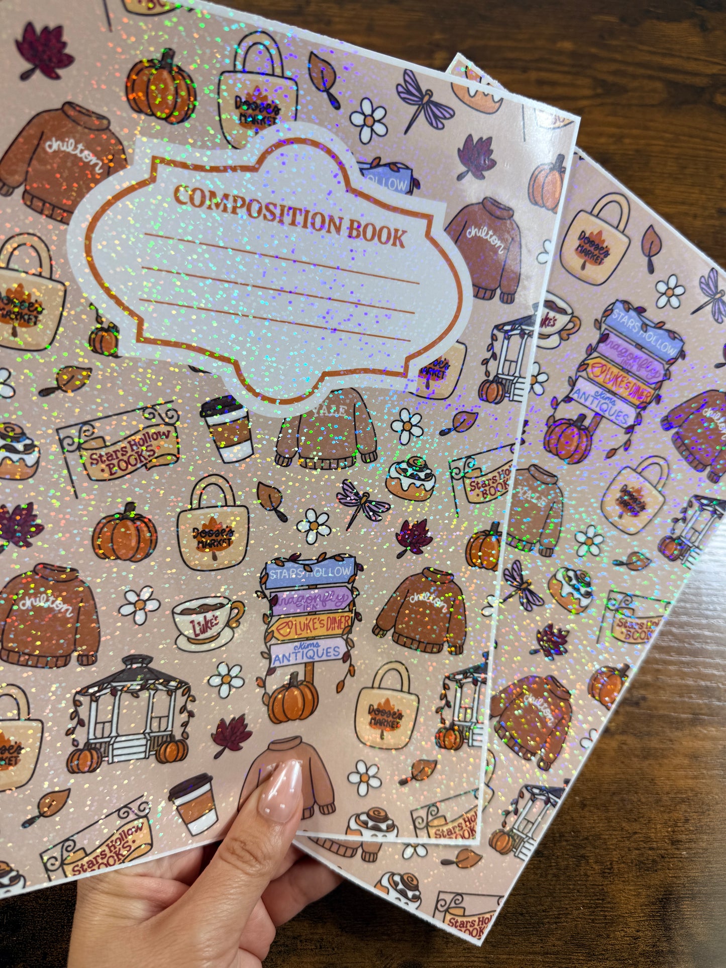 Stars Schools Holographic Notebook Cover