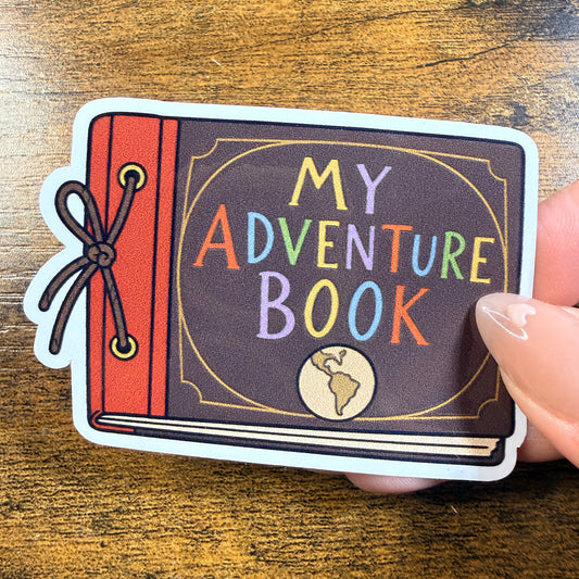 My Adventure Book White Vinyl Sticker
