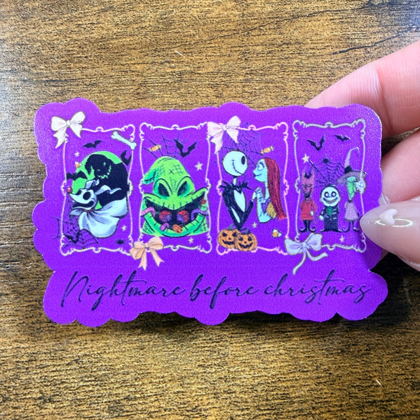 Nightmare Characters White Vinyl Sticker