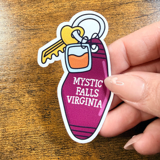 M Falls Virginia Key White Vinyl Sticker