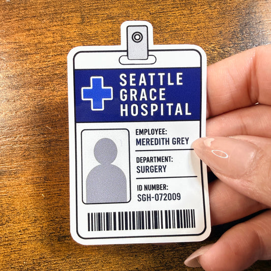 Seattle Hospital White Vinyl Sticker
