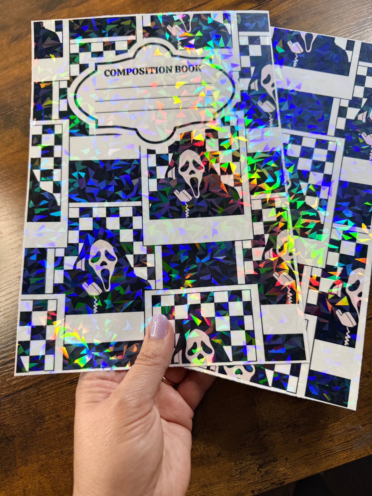 Scream Checkers Holographic Notebook Cover