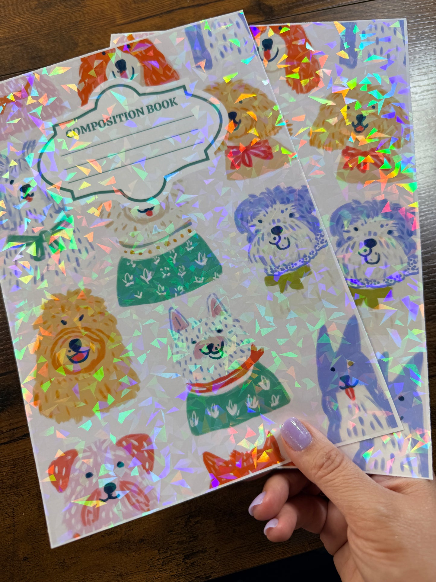 Dog’s Holographic Notebook Cover