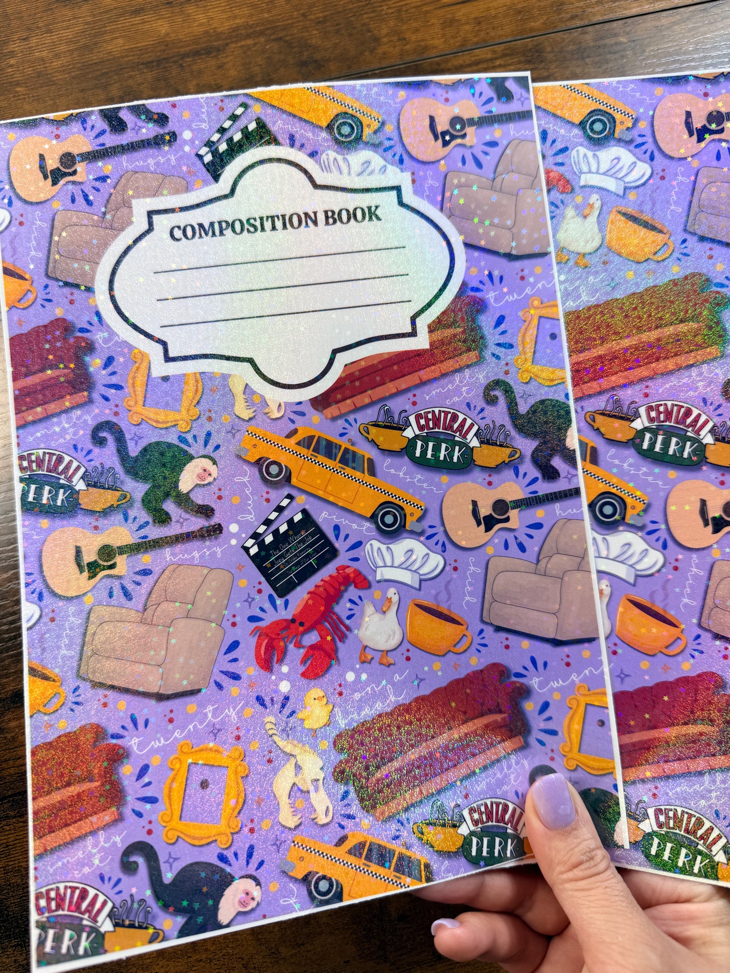 Purple Central Things Holographic Notebook Cover