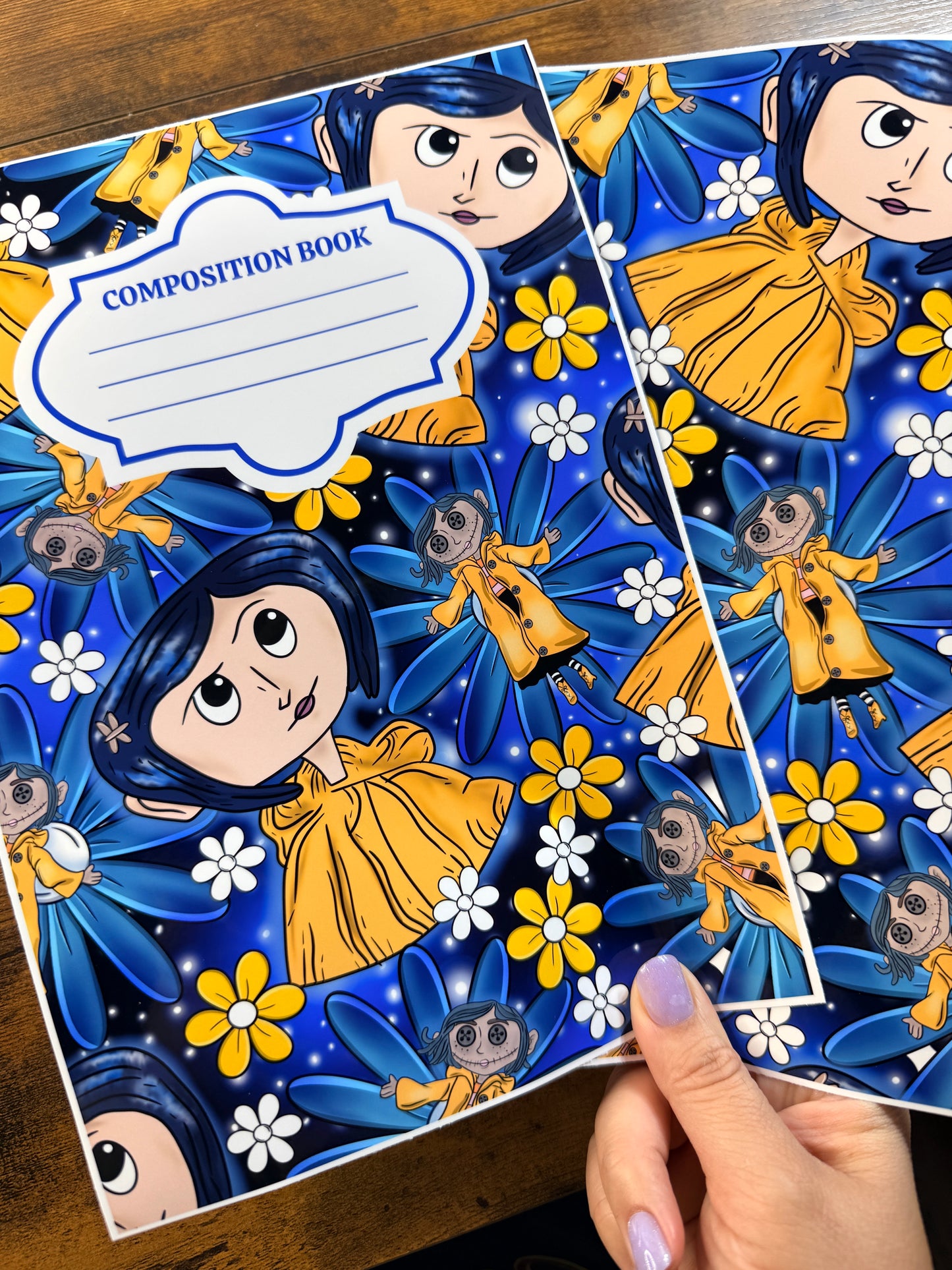 Cora Yellow Flowers girl Notebook Cover