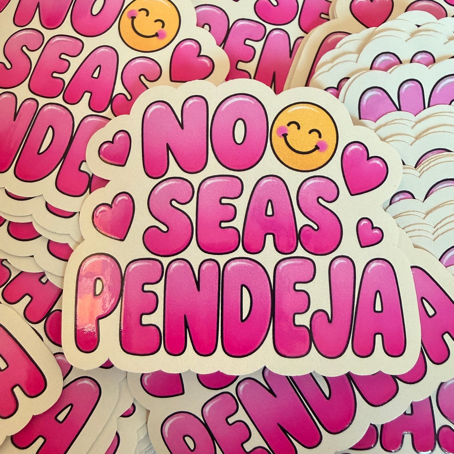 No Seas Pendeja White Vinyl Sticker