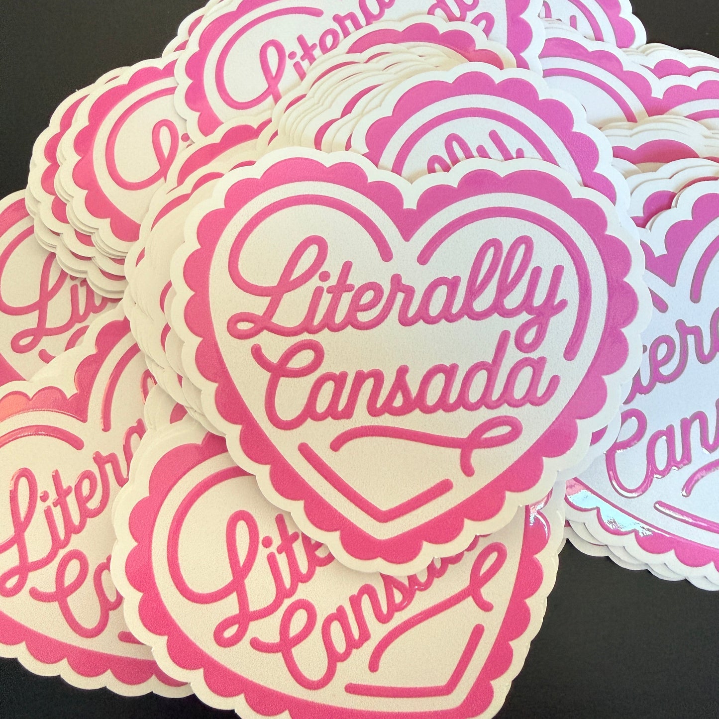 Literally Cansada White Vinyl Sticker