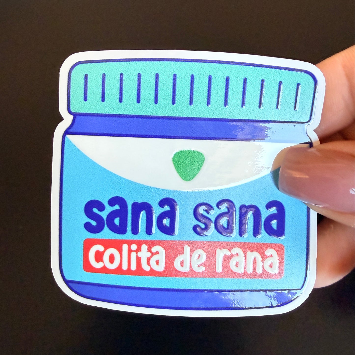 Sana Sana Colita De Rana White Vinyl Sticker