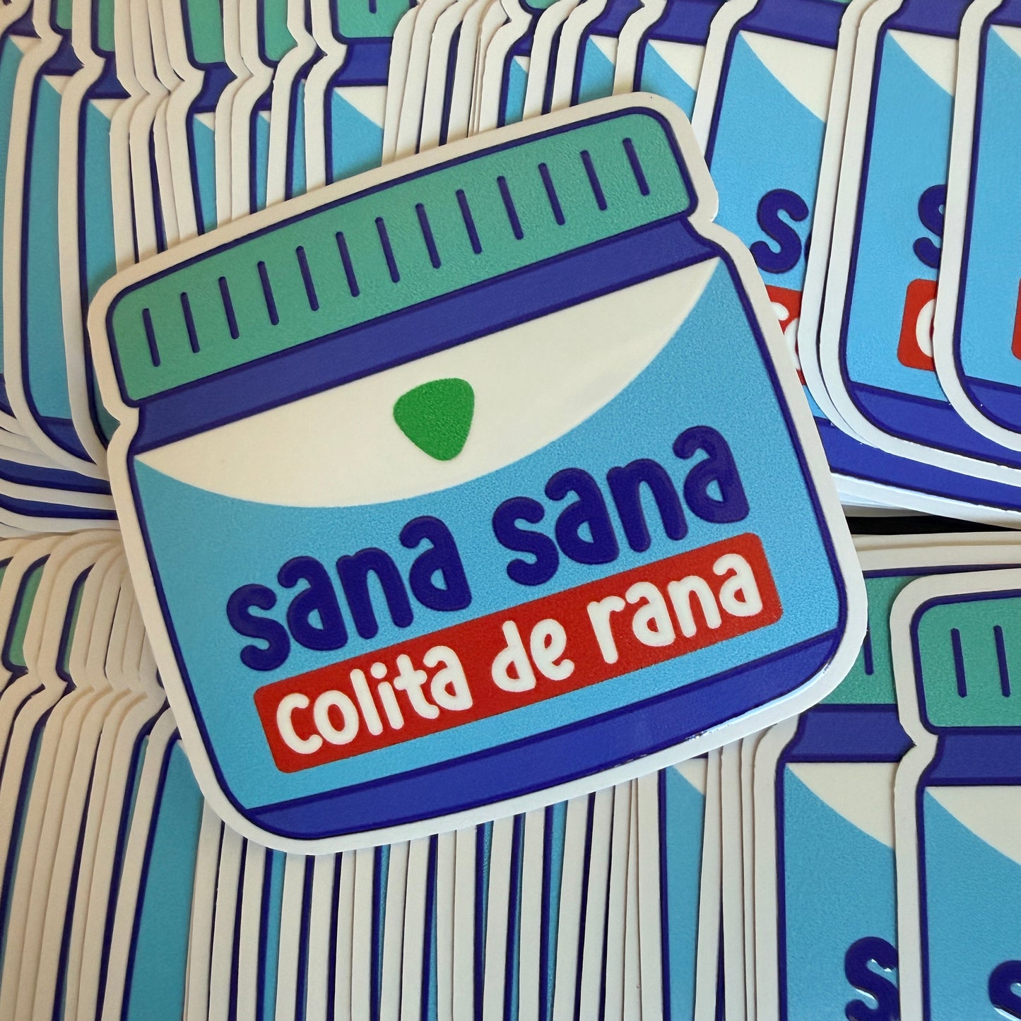 Sana Sana Colita De Rana White Vinyl Sticker