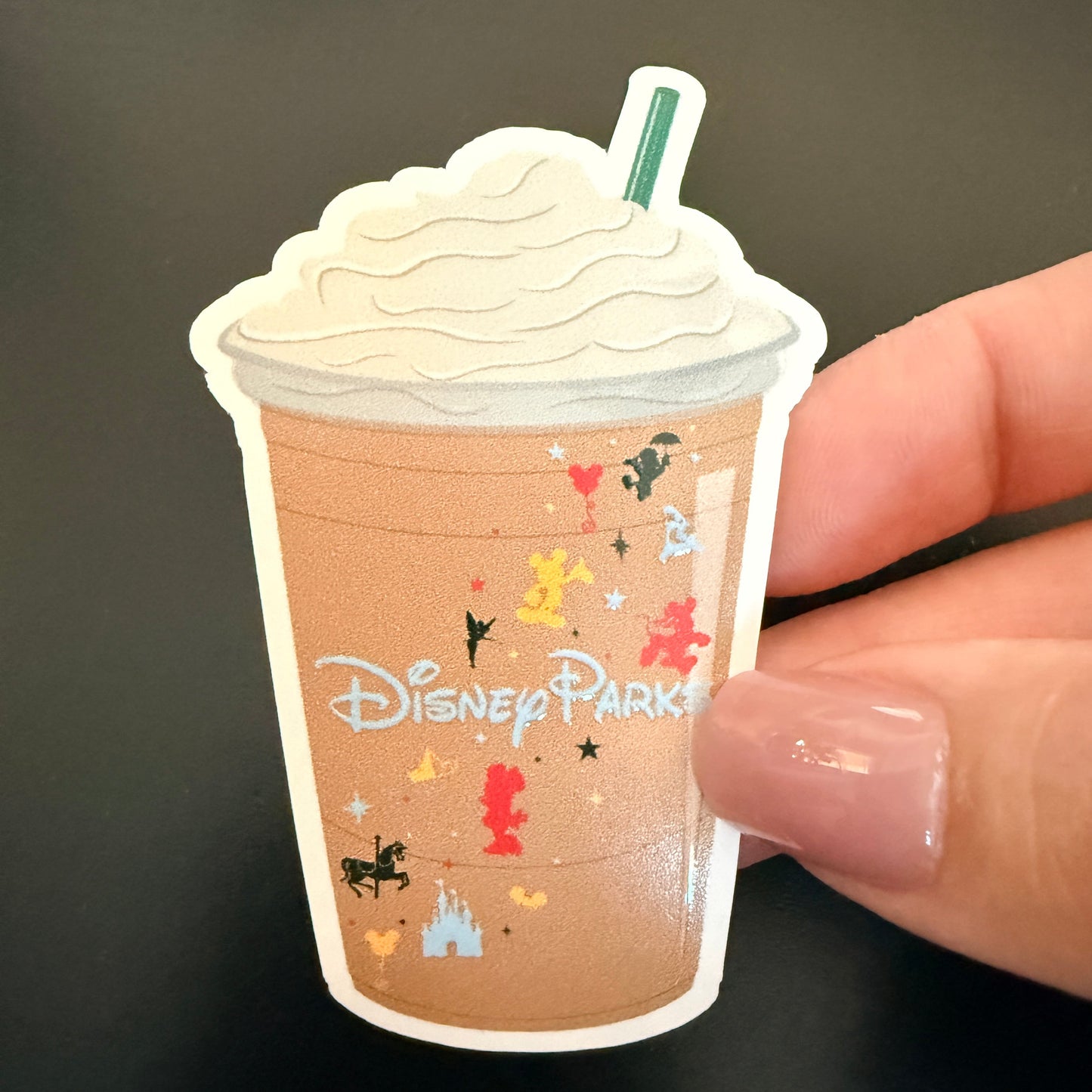 Magical Iced Coffee White Vinyl Sticker