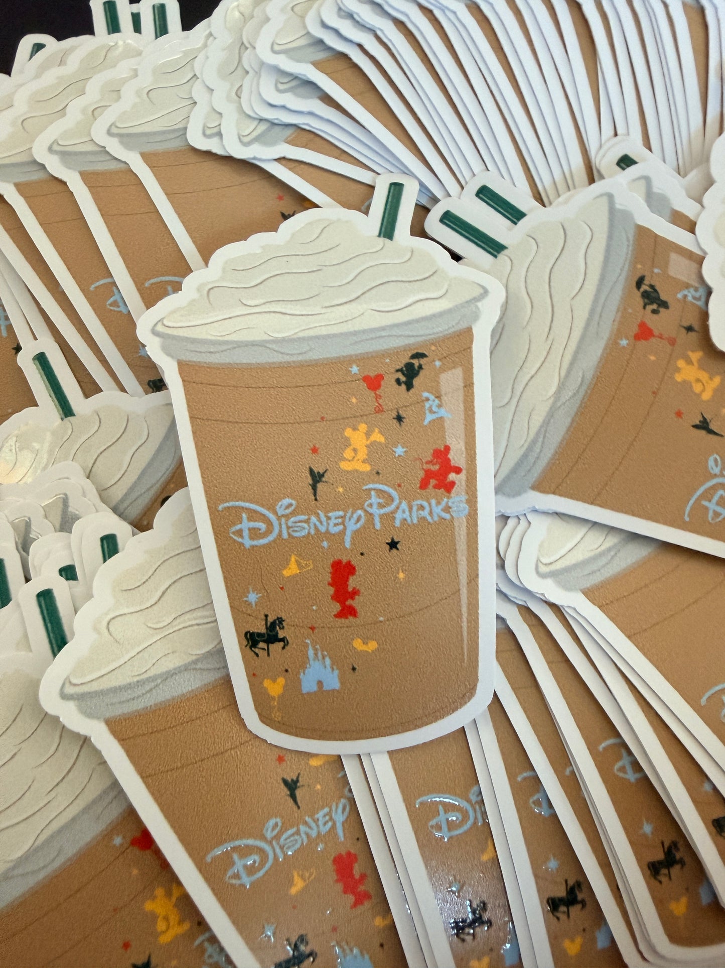 Magical Iced Coffee White Vinyl Sticker