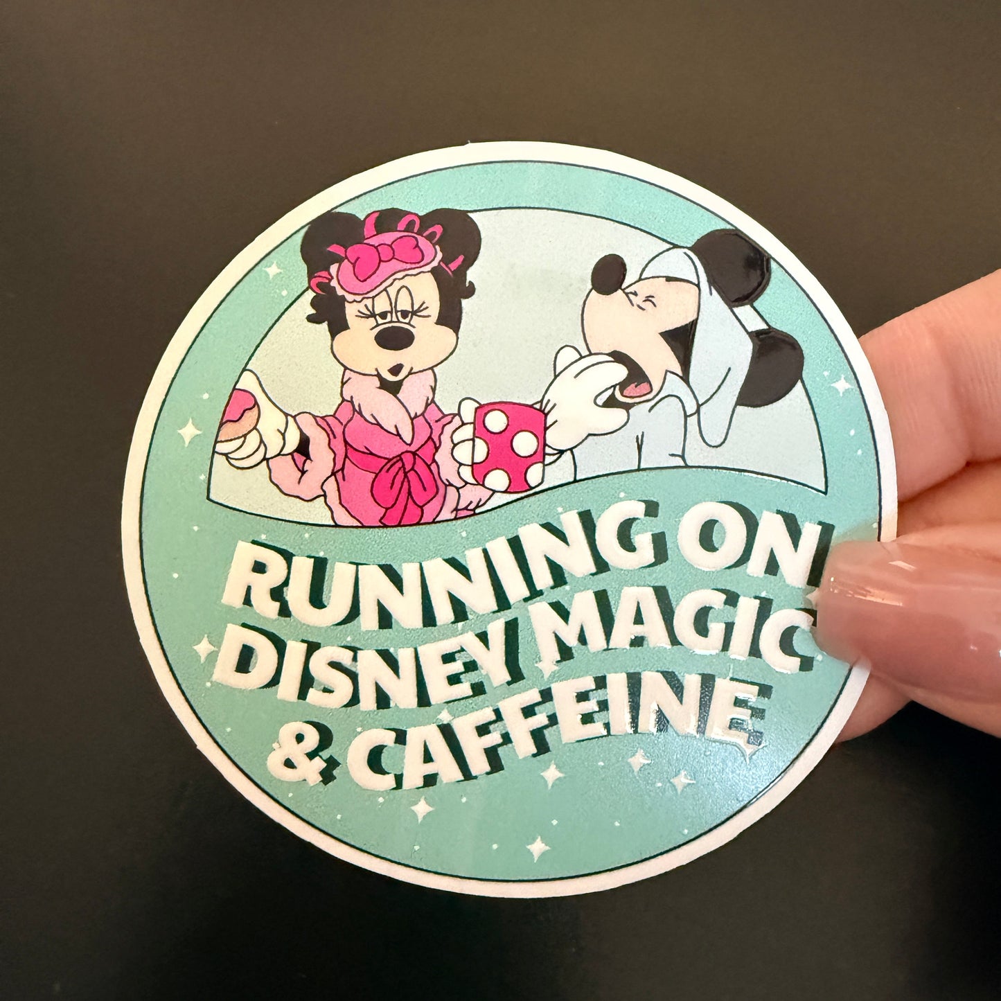 Running on Magic White Vinyl Sticker