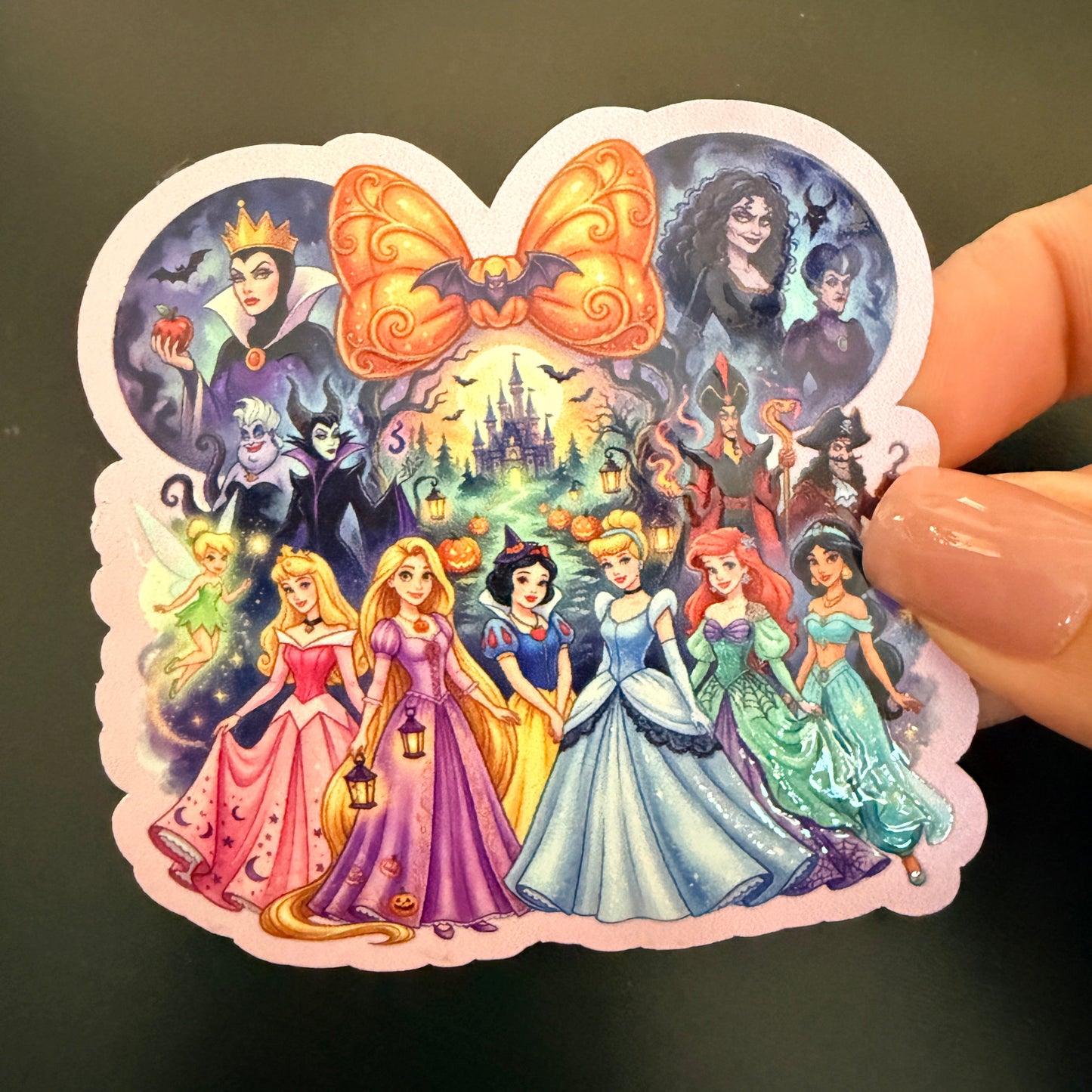 Princess and Evil Ladies White Vinyl Sticker