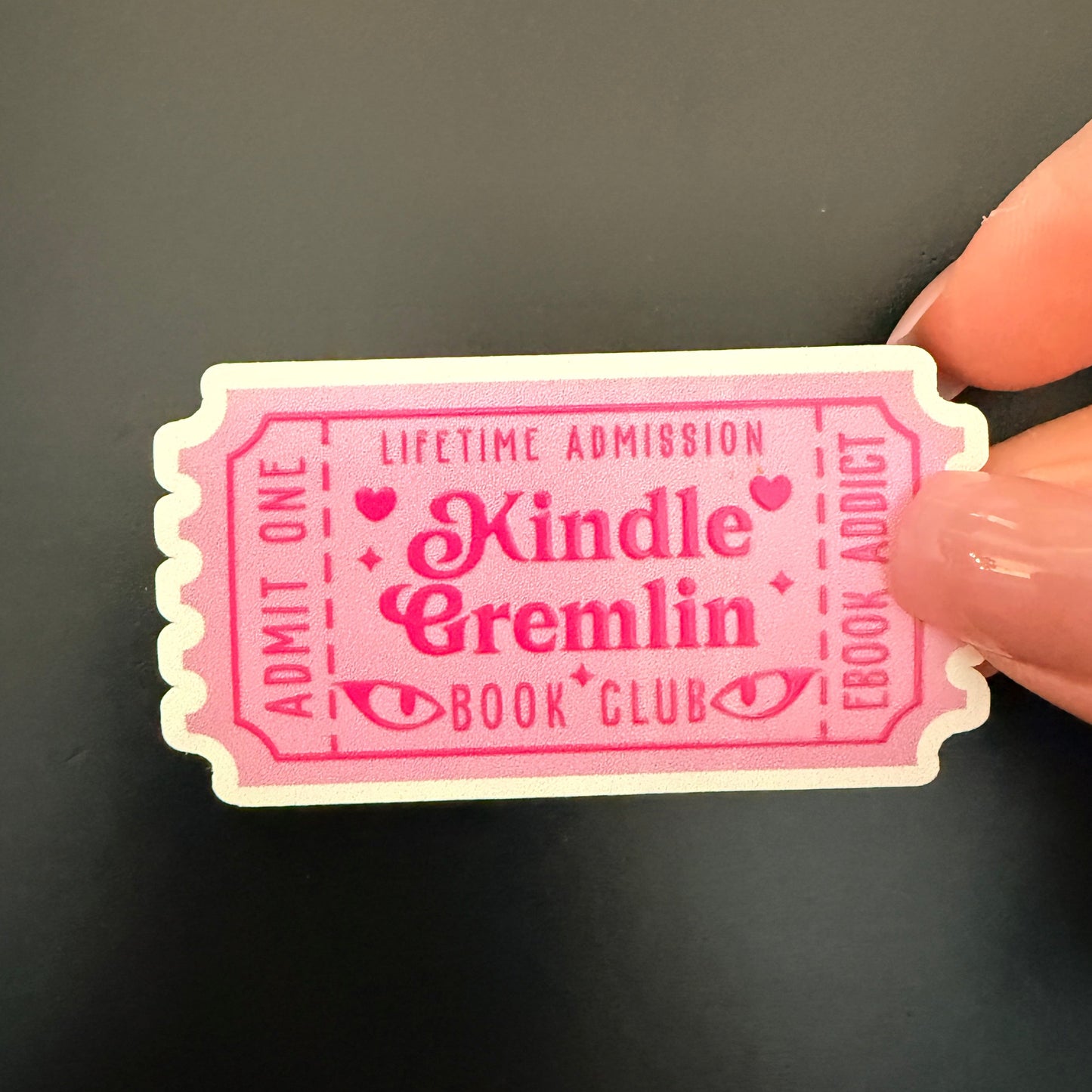 Feral Reader Ticket White Vinyl Sticker 2.5"