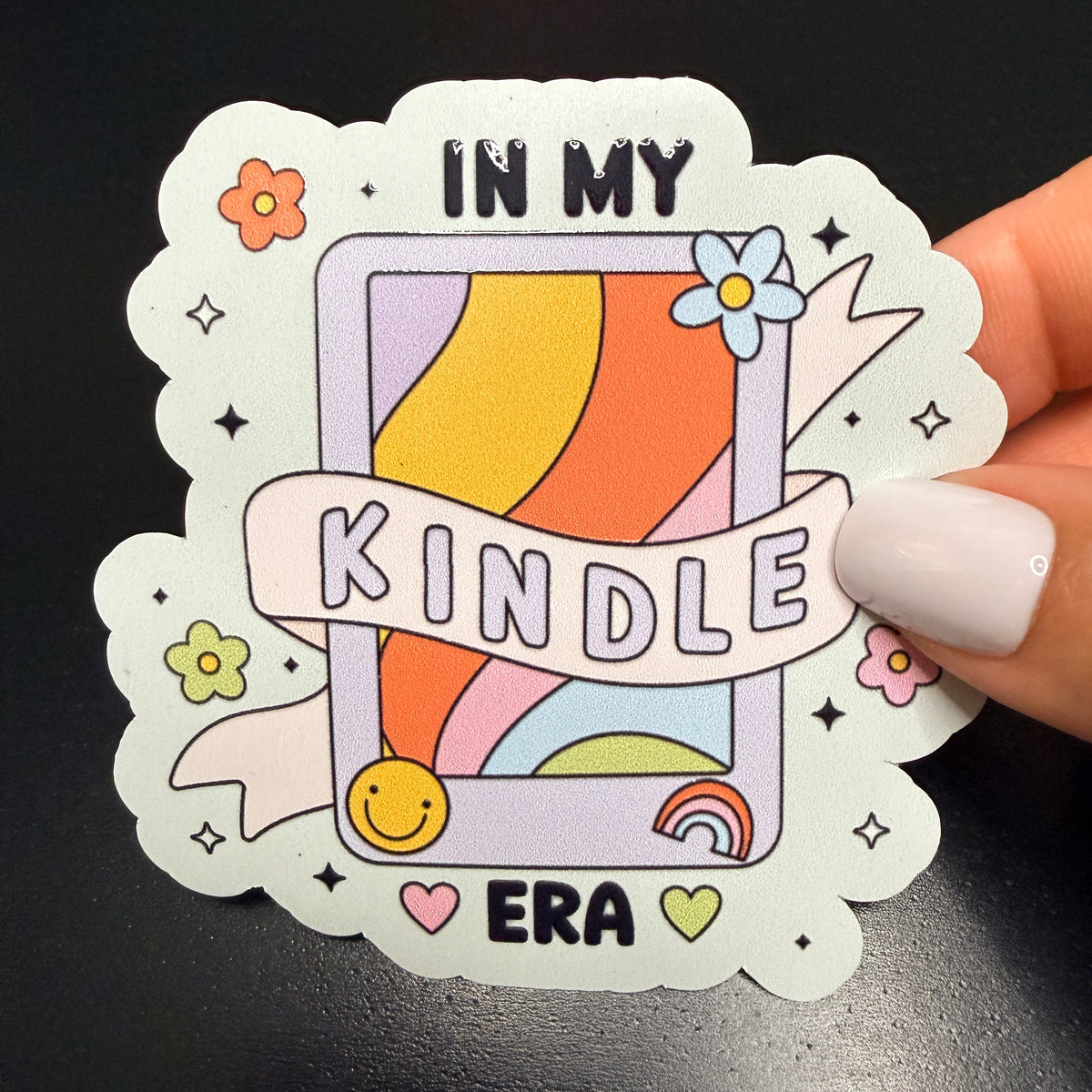 In My Kindle Era White Vinyl Sticker