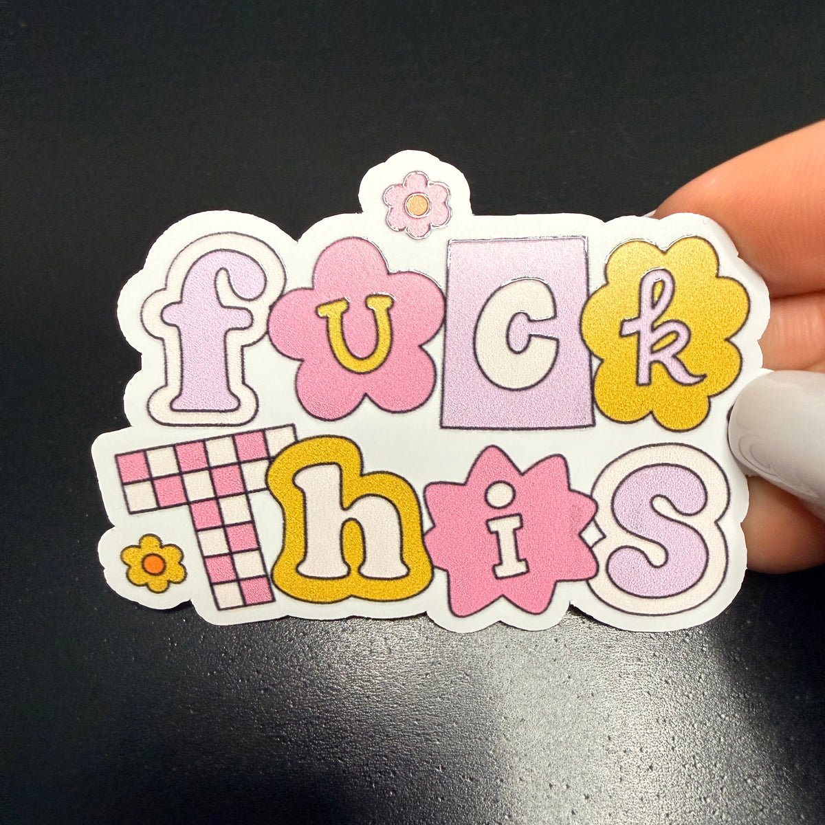 Fuck This White Vinyl Sticker