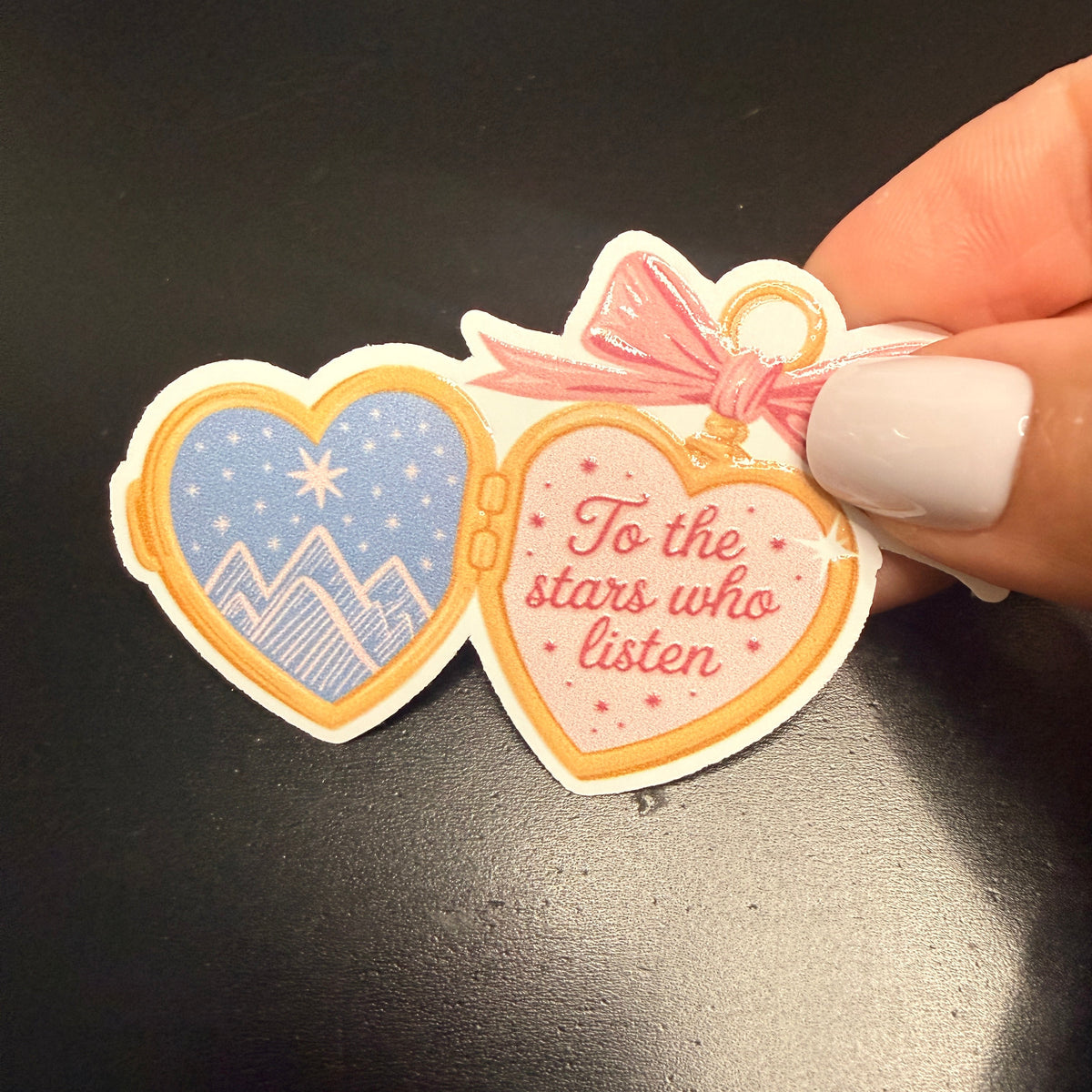 To The Stars Who Locket White Vinyl Sticker