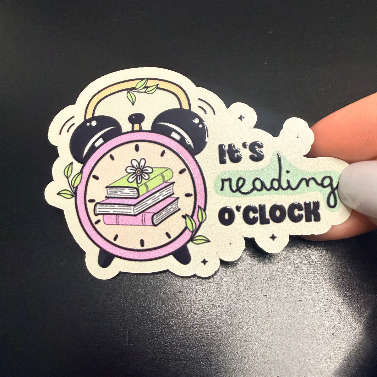 It’s Reading O’Clock White Vinyl Sticker