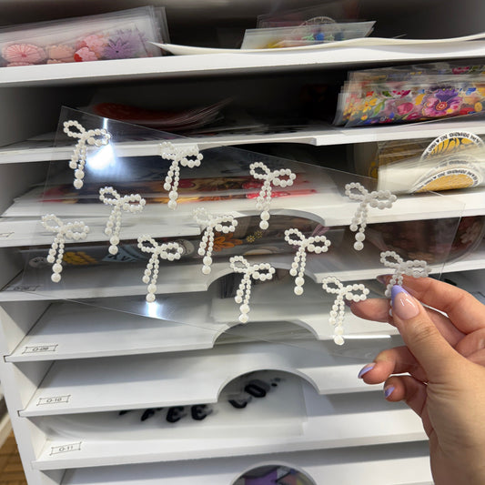 Pearl Bows UV DTF Wrap DOUBLE SIDED