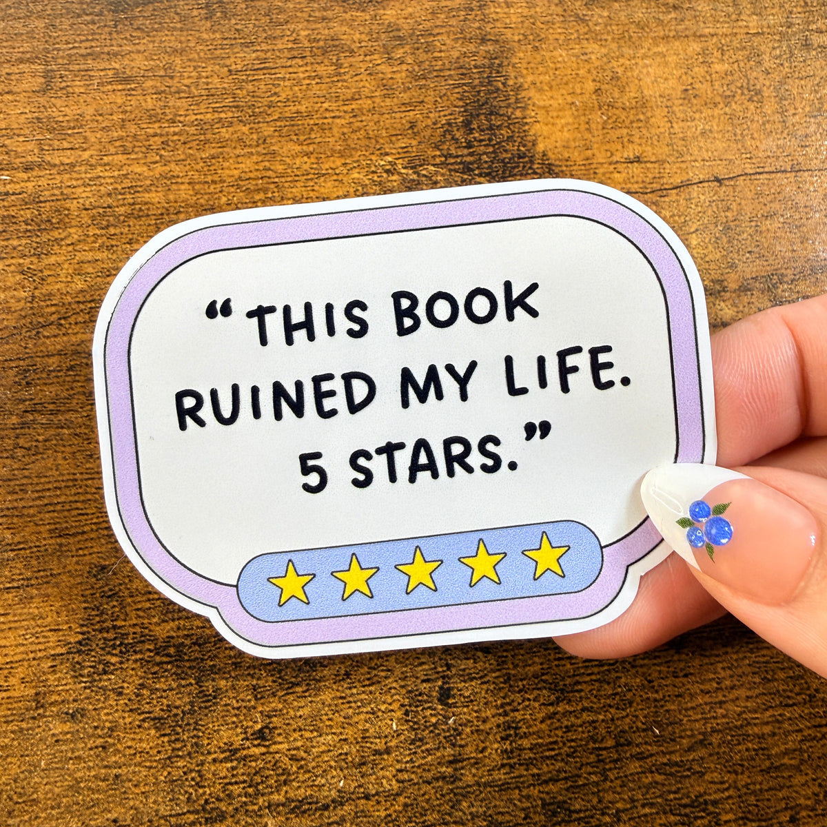 This Book Ruined My Life White Vinyl Stickers