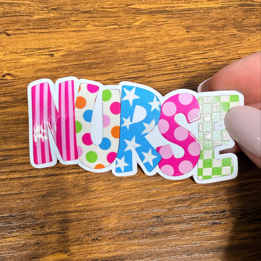 Nurse White Vinyl Stickers