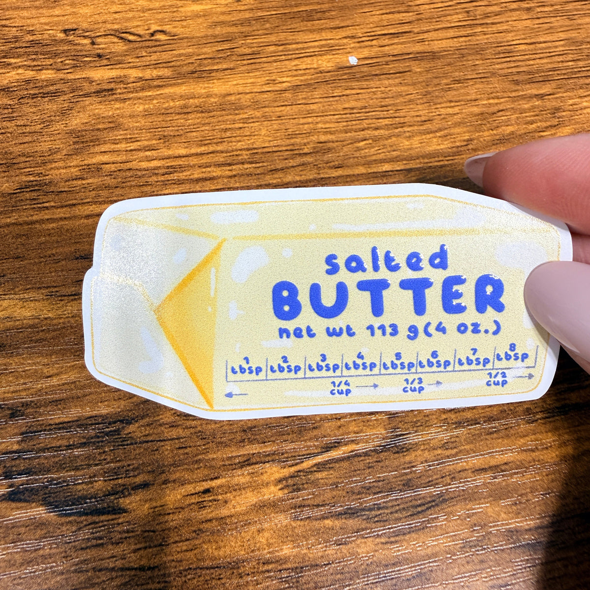 Salted Butter White Vinyl Stickers