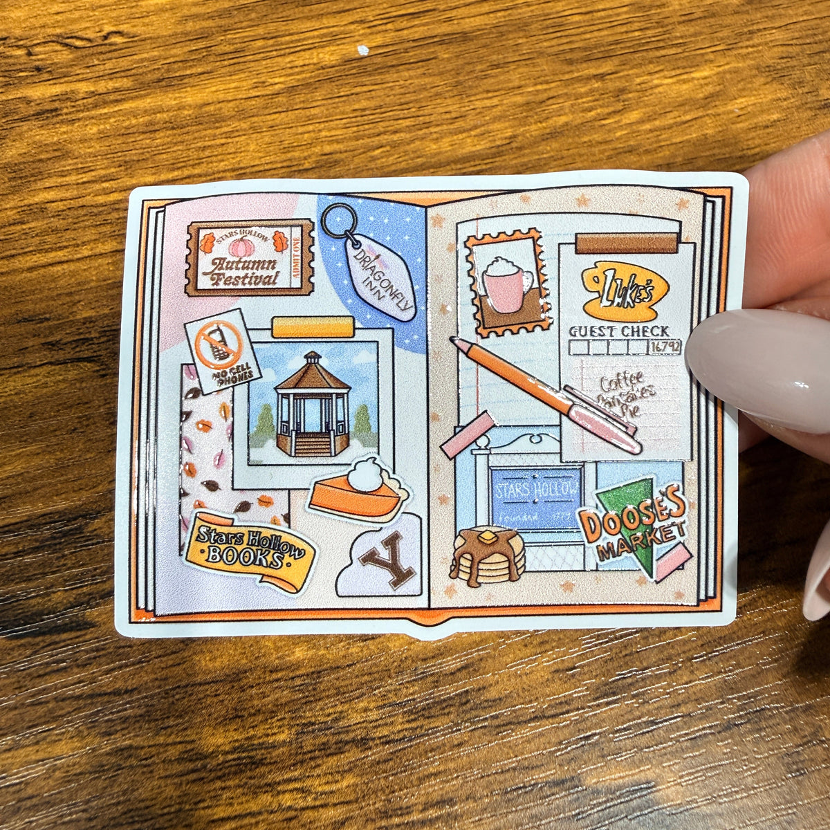 Stars Journal White Vinyl Stickers