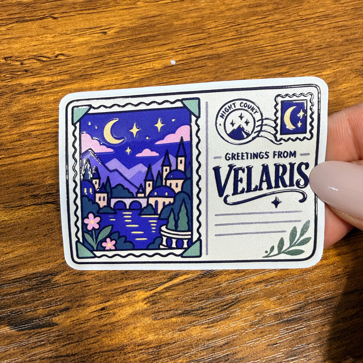 Greetings From Vel White Vinyl Stickers