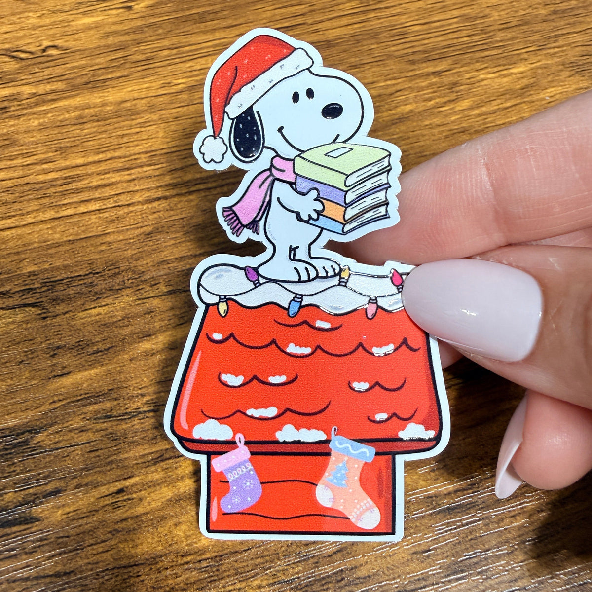 Snoop Christmas White Vinyl Stickers