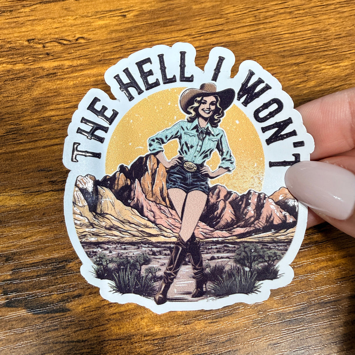 The H I Wont Vinyl Stickers