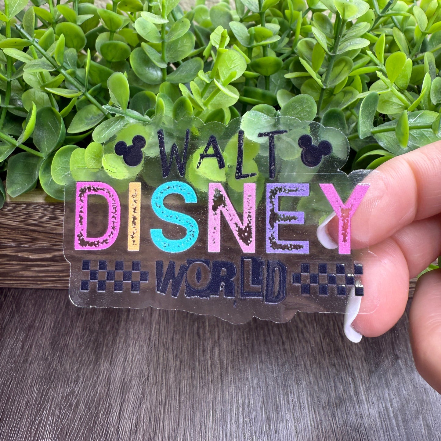Walt Word Clear Vinyl Sticker 3"