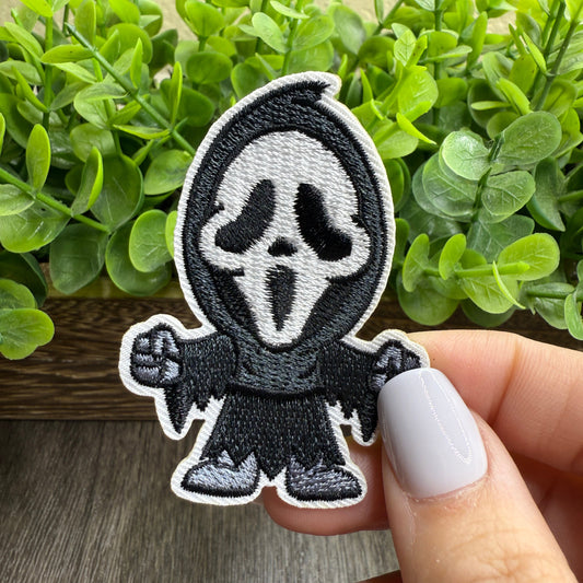 Mask Man Embroidered Hat Patches