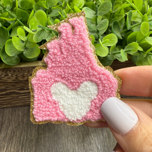 Pink Castle Hat Patches