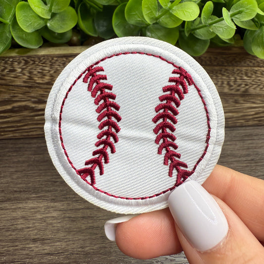 Burgundy Baseball Hat Patches