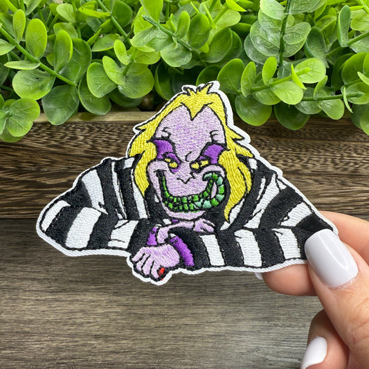 Beetle Man Embroidered Hat Patches