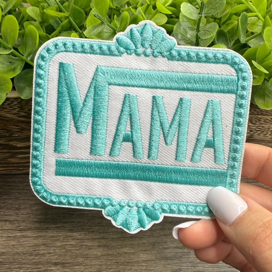MAMA Embroidered Hat Patches