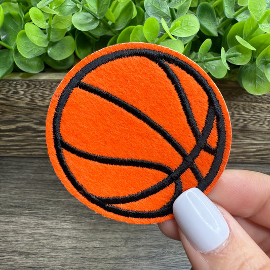 Basketball Felt Embroidered Hat Patches