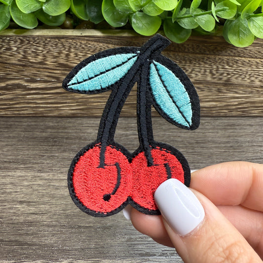 Cherry Embroidered Hat Patches