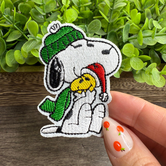 Dog and Hat Embroidered Hat Patches