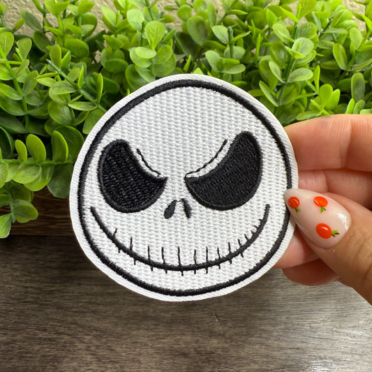 Nightmare Face Embroidered Hat Patches