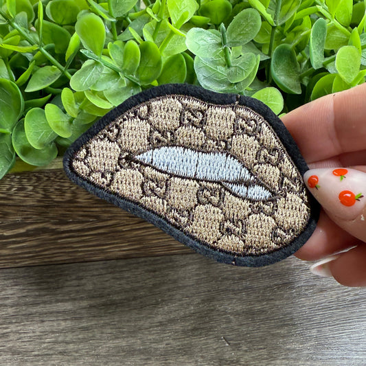 Lips Embroidered Small Patches