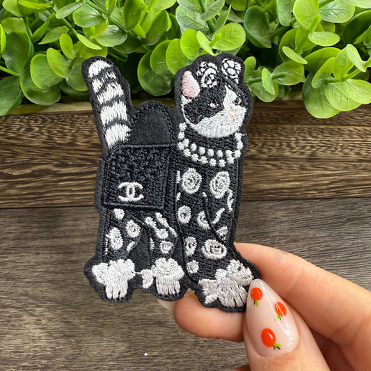 Fancy Cat Embroidered Small Patches