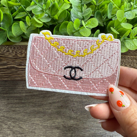 Pink Purse Embroidered Small Patches