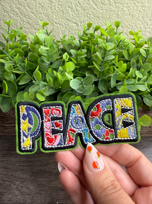 Peace Embroidered Small Patches