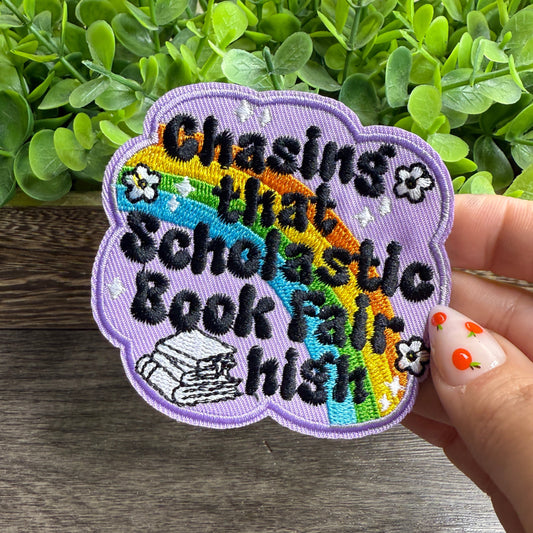 Chasing that Scholastic Book Fair High Embroidered Small Patches
