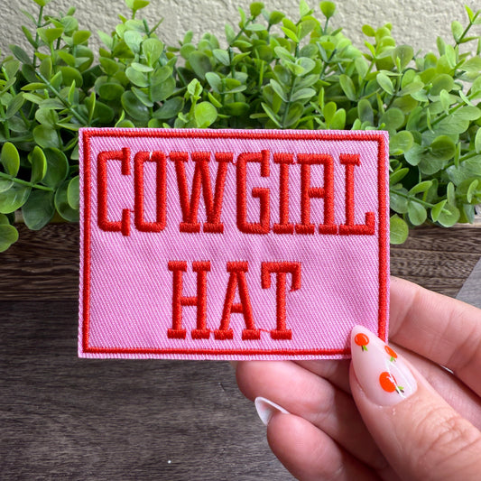 Cowgirl Hat Embroidered Small Patches